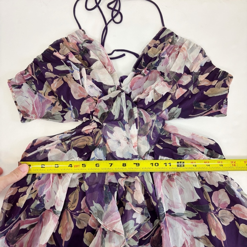 ASTR The Label Kitsune Dress in Purple Floral Size L - Picture 14 of 15